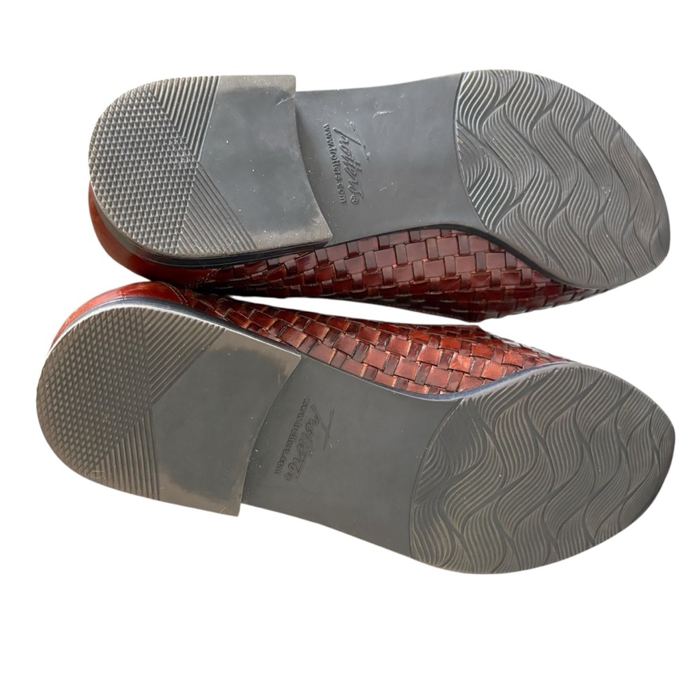 SOLD .. Women’s Trotters Slip On Loafer Flats Brown Woven Leather Sz 8M - Picture 7 of 8